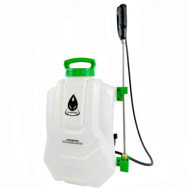 Rociador eléctrico estilo mochila de 15 litros con función de autolimpieza